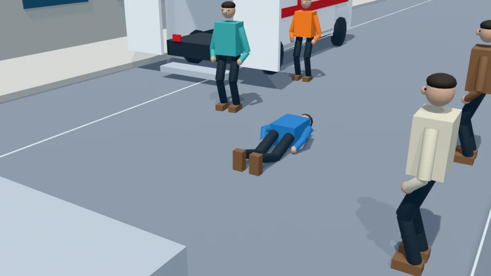 Prone posture check: Adult experiencing sudden illness
