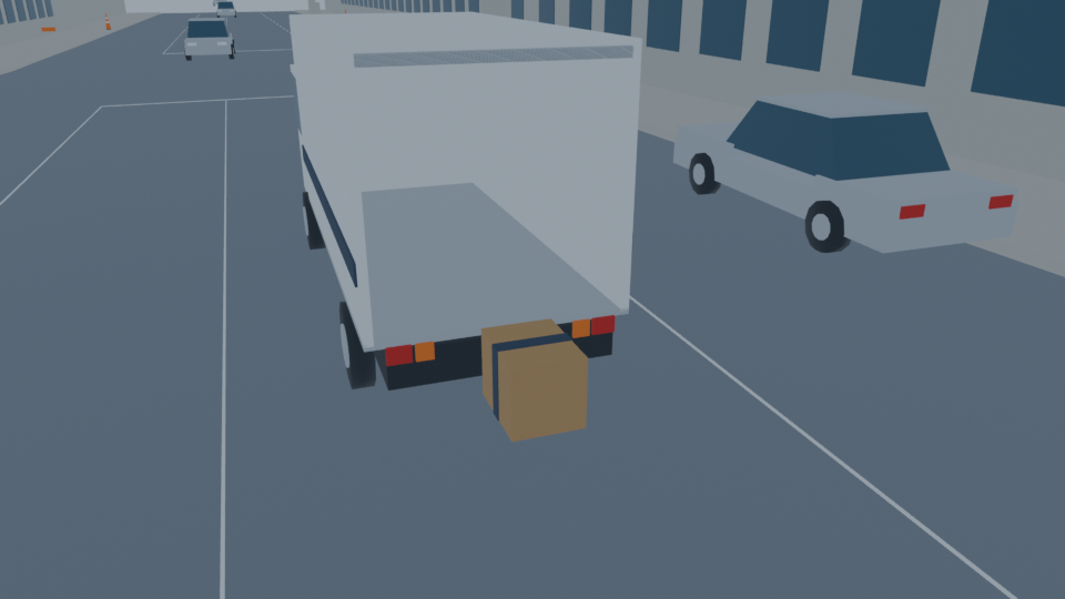 Falling carton