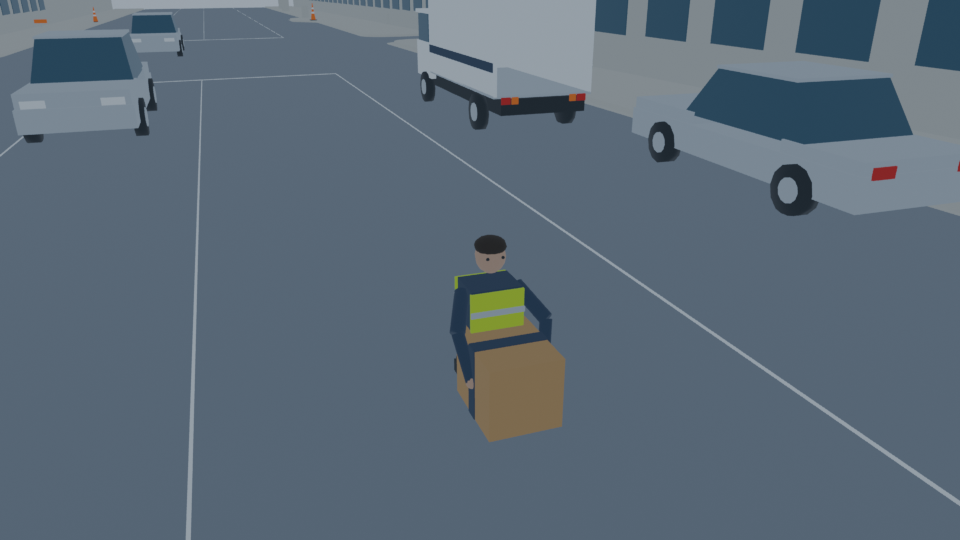 Driver grips carton