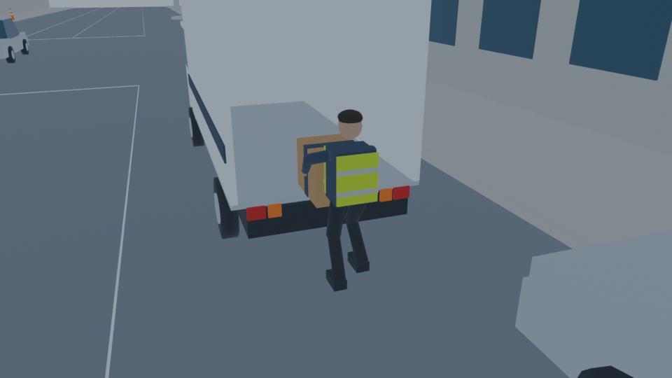 Carton on loading floor